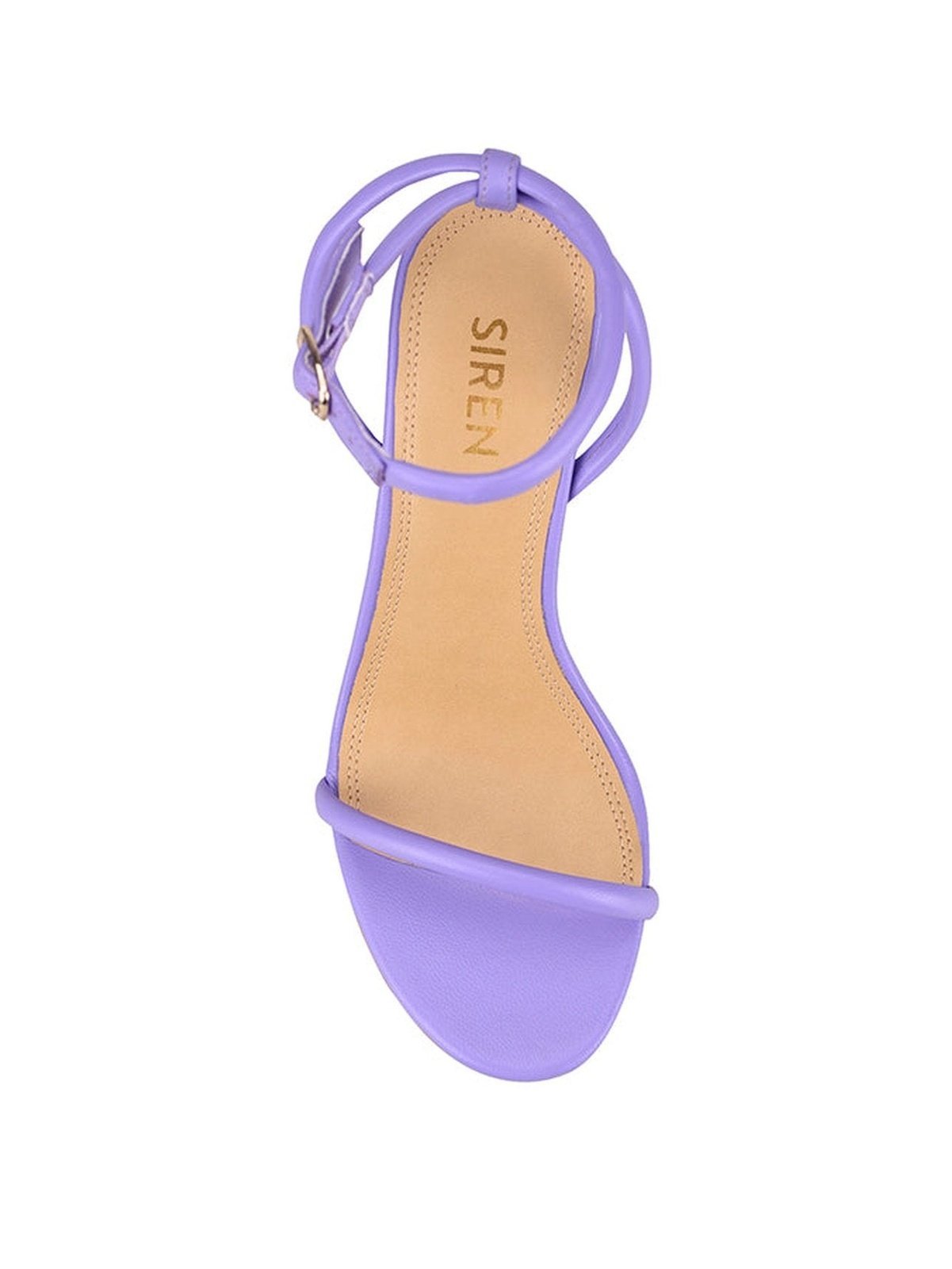 Lilac Leather Bebe Wedge Sandals