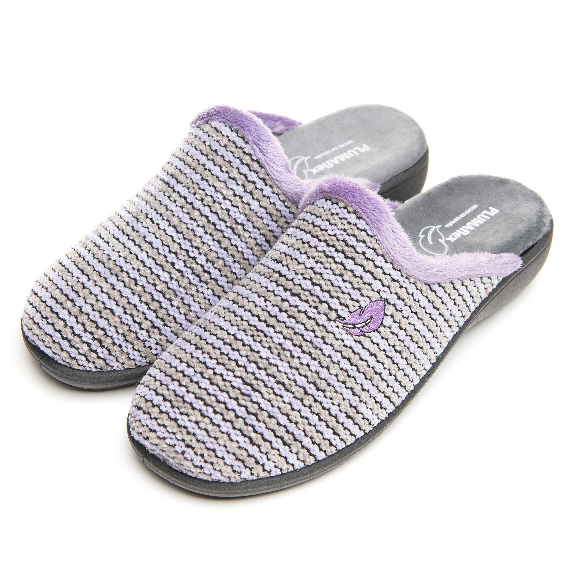 Lilac Slipper Wedge Mule - Plumaflex Memory Foam