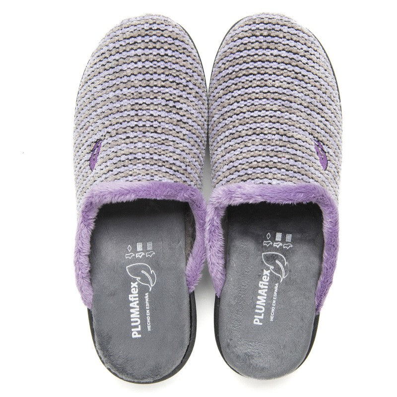 Lilac Slipper Wedge Mule - Plumaflex Memory Foam