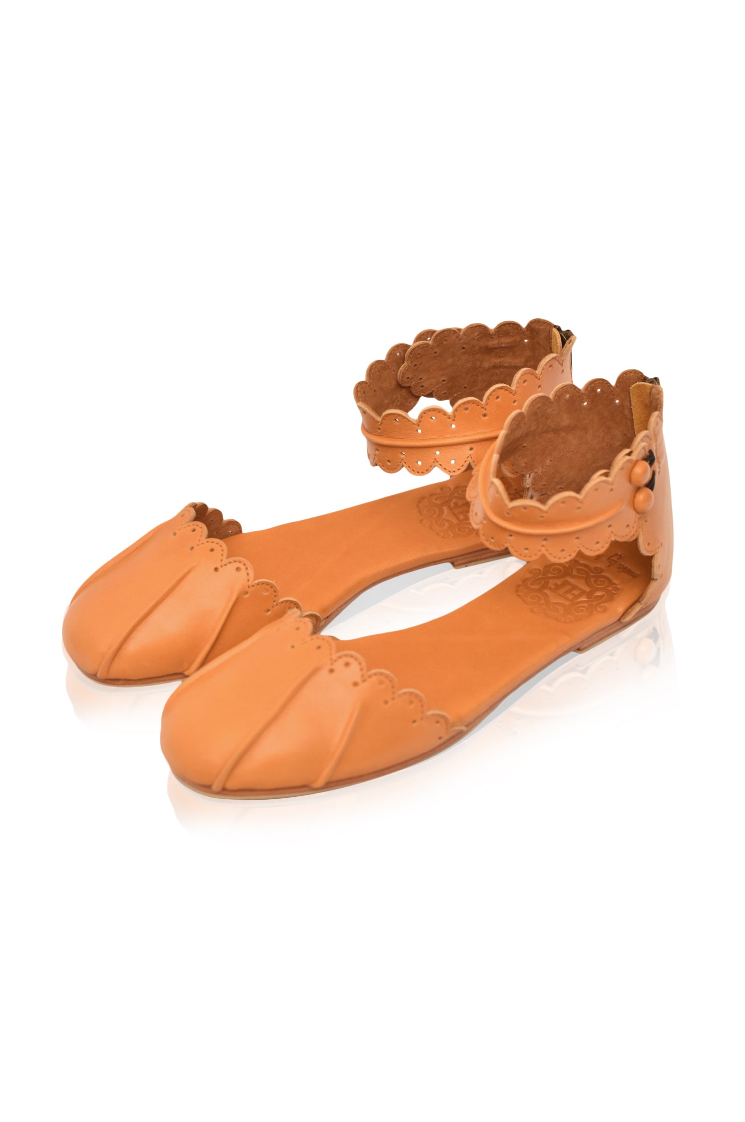 Love Bird Leather Flats - Romantic Bird Inspired Leather Flat Shoes.