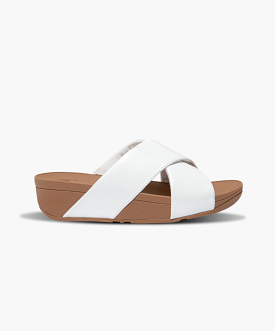 Lulu White Slide Sandals