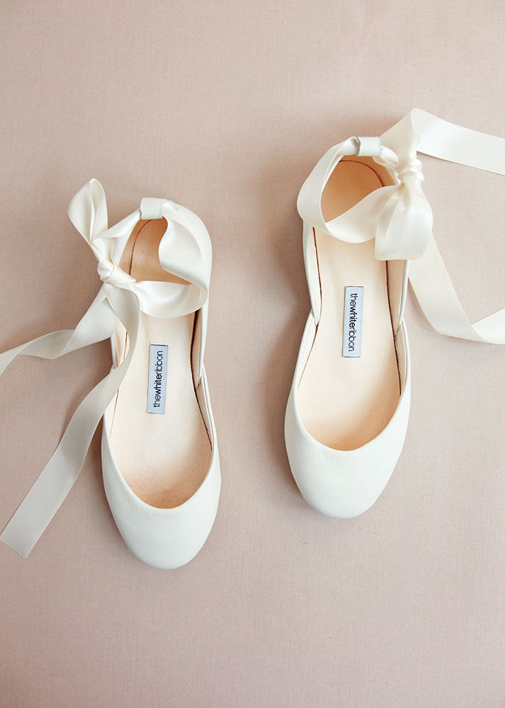 Luna ballet flats ivory