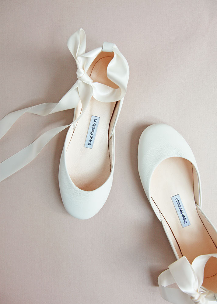 Luna ballet flats ivory