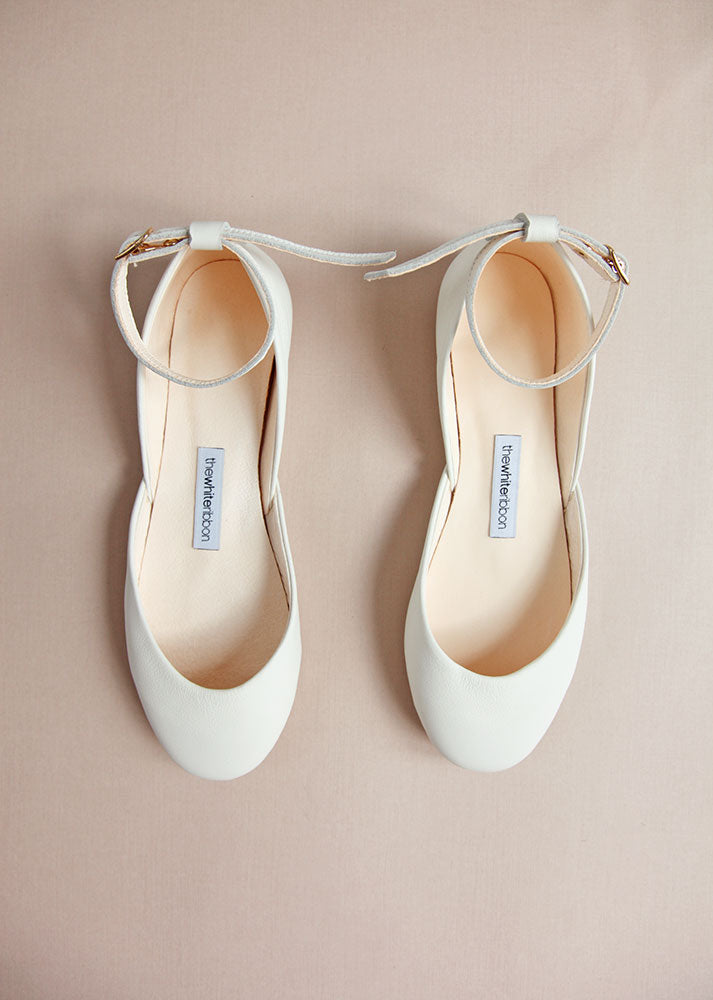 Luna ballet flats ivory