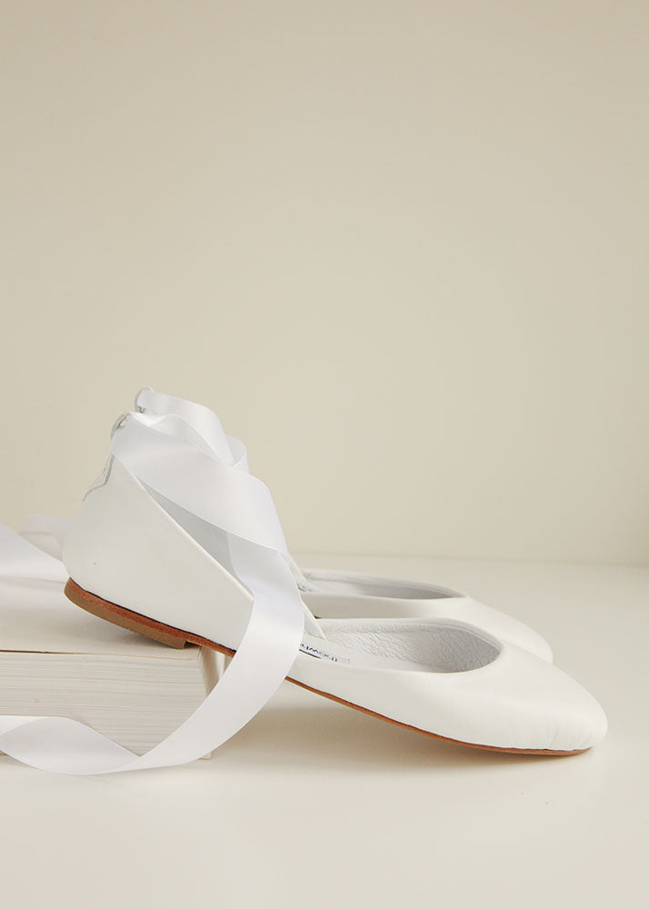 Luna ballet flats - Lilly white for sale