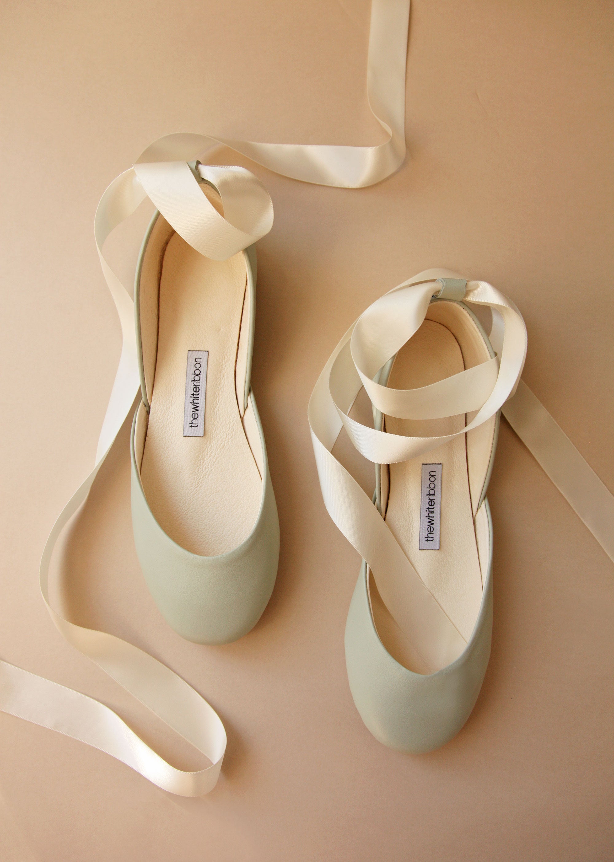 luna ballet flats pastel mint