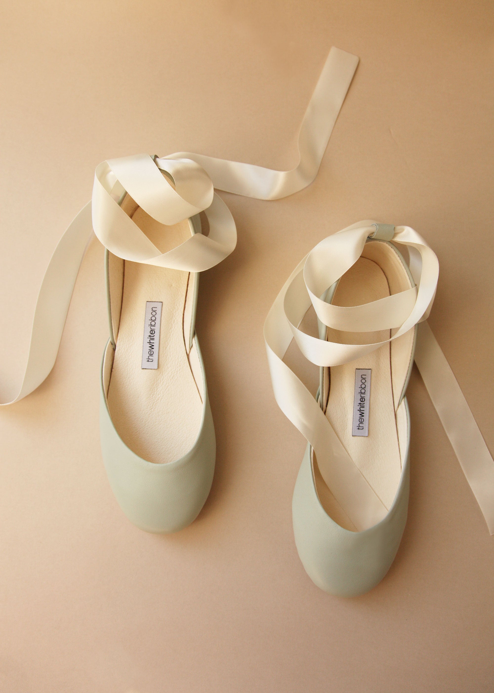 luna ballet flats pastel mint