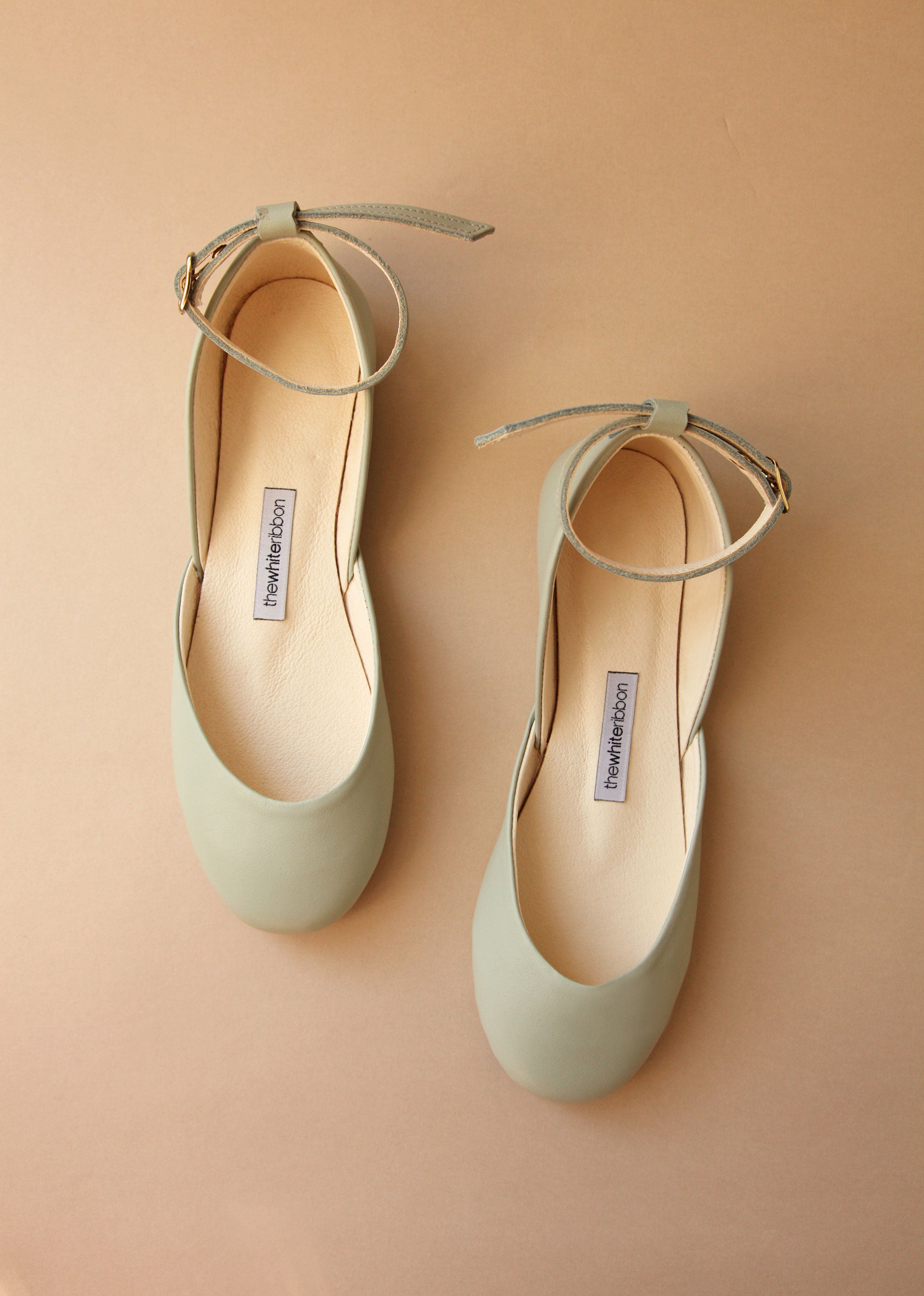 luna ballet flats pastel mint