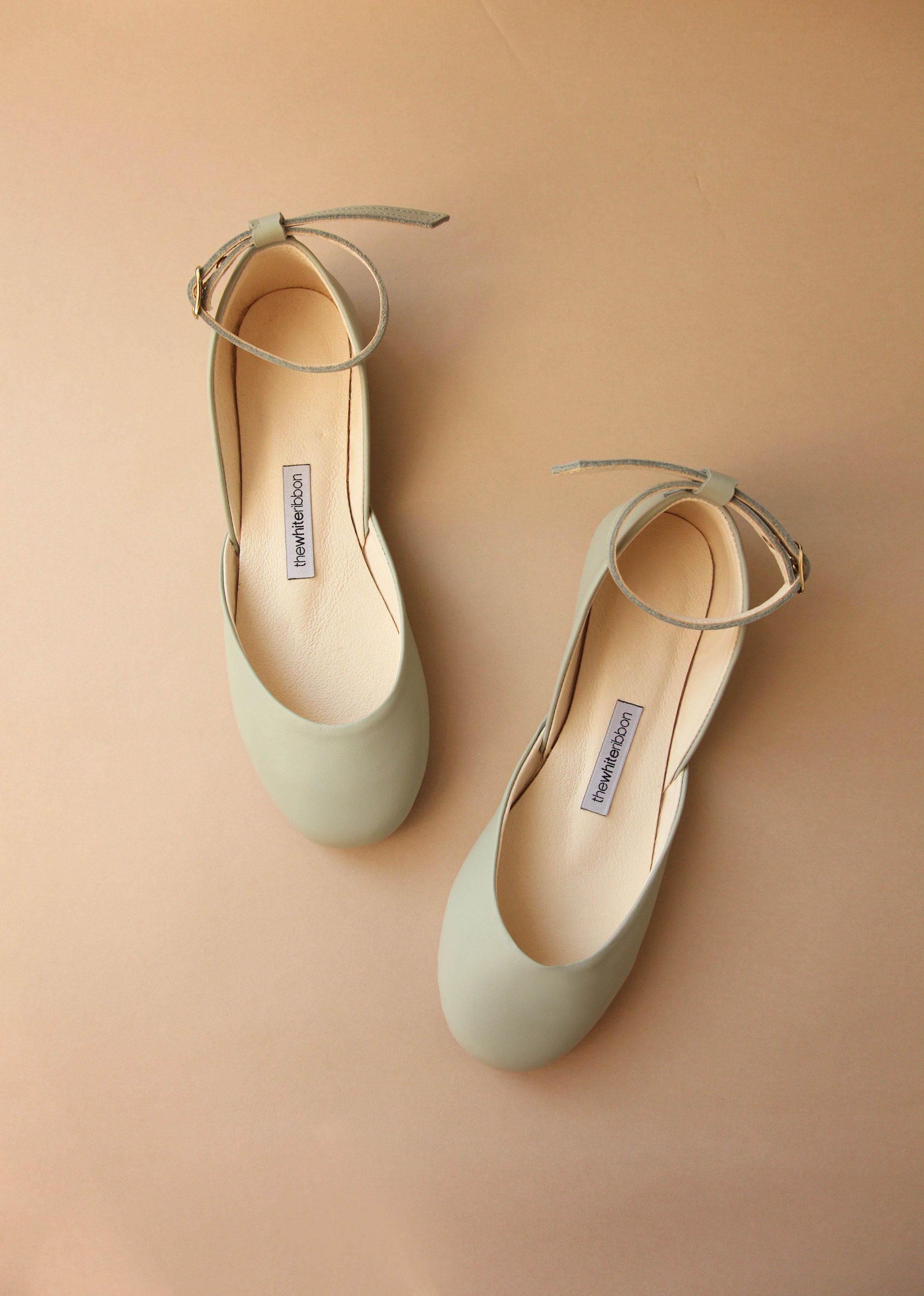 luna ballet flats pastel mint