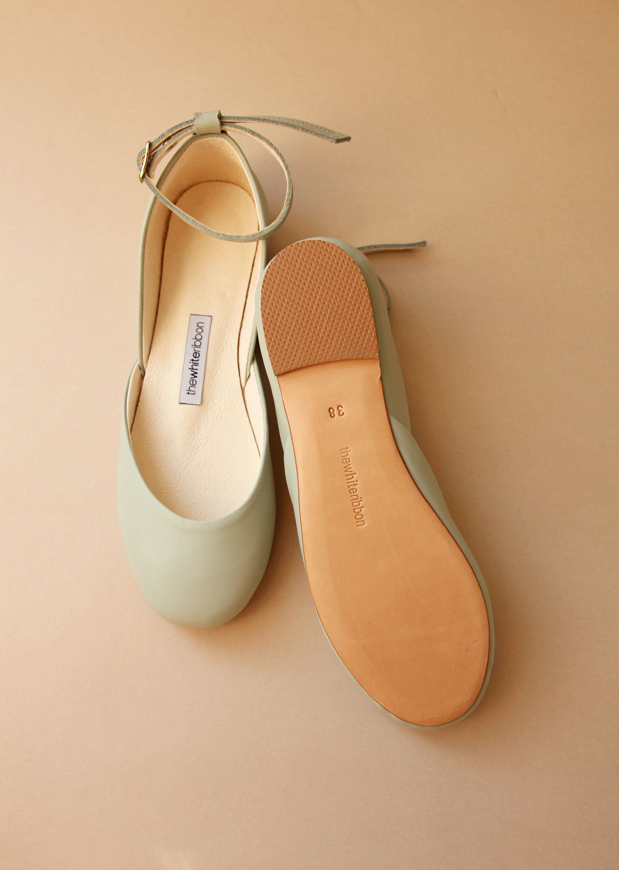 luna ballet flats pastel mint