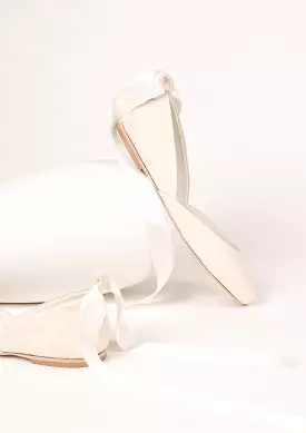 Luna Ivory Vegan Ballet Flats