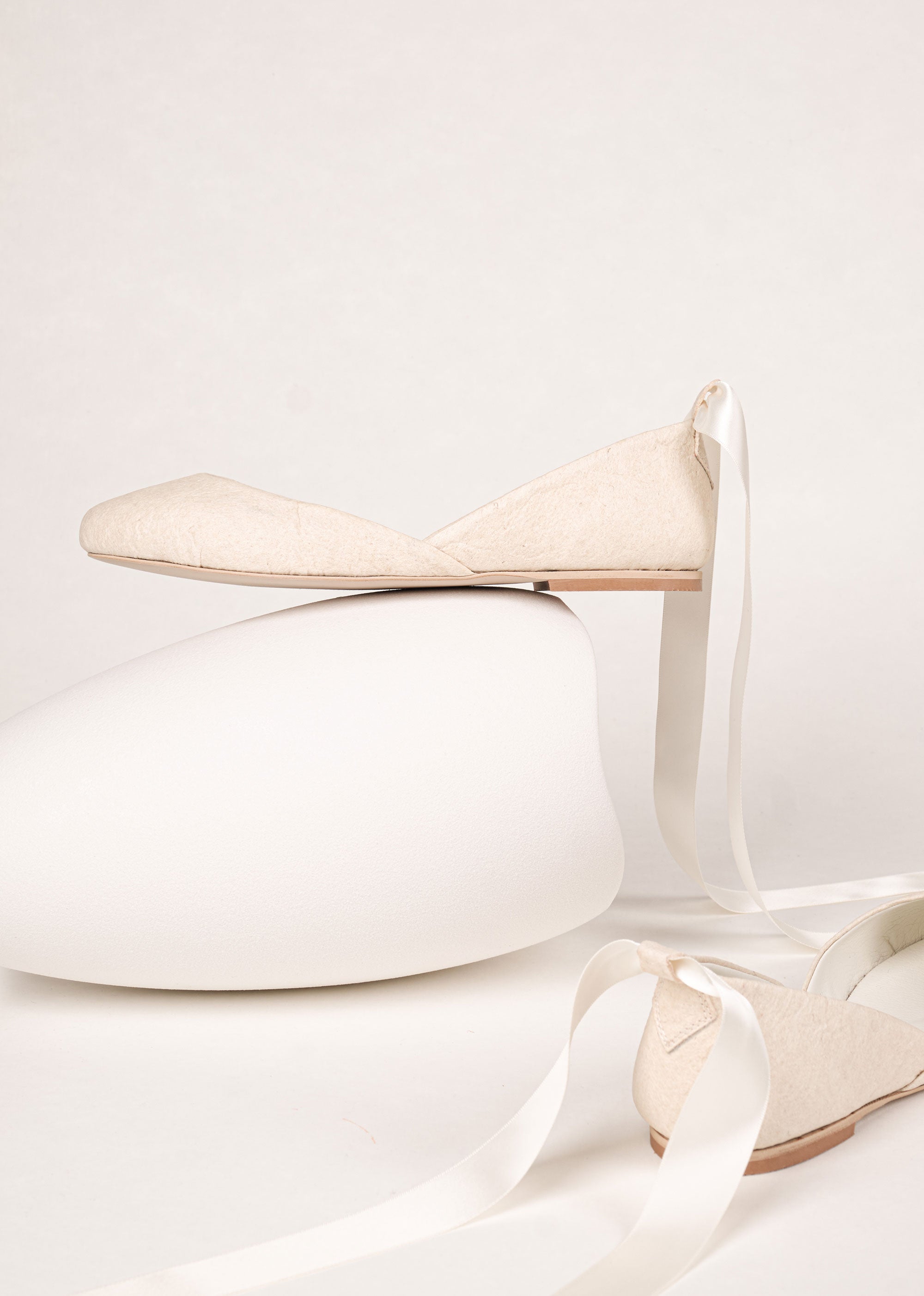 Luna Vegan Ballet Flats Ivory - Buy Online