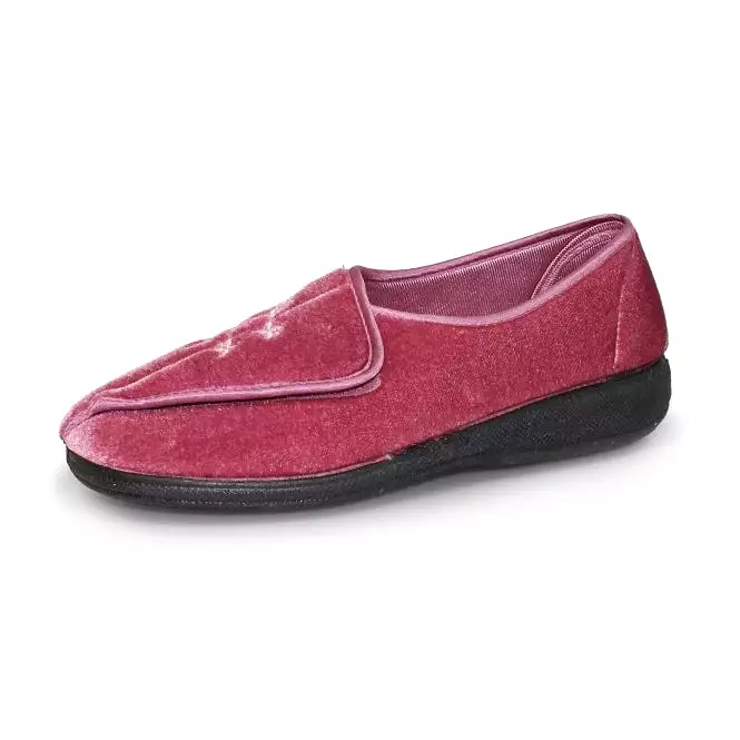 Lunar Soft Insoles Ladies Bedroom Slippers - Heather JULIET