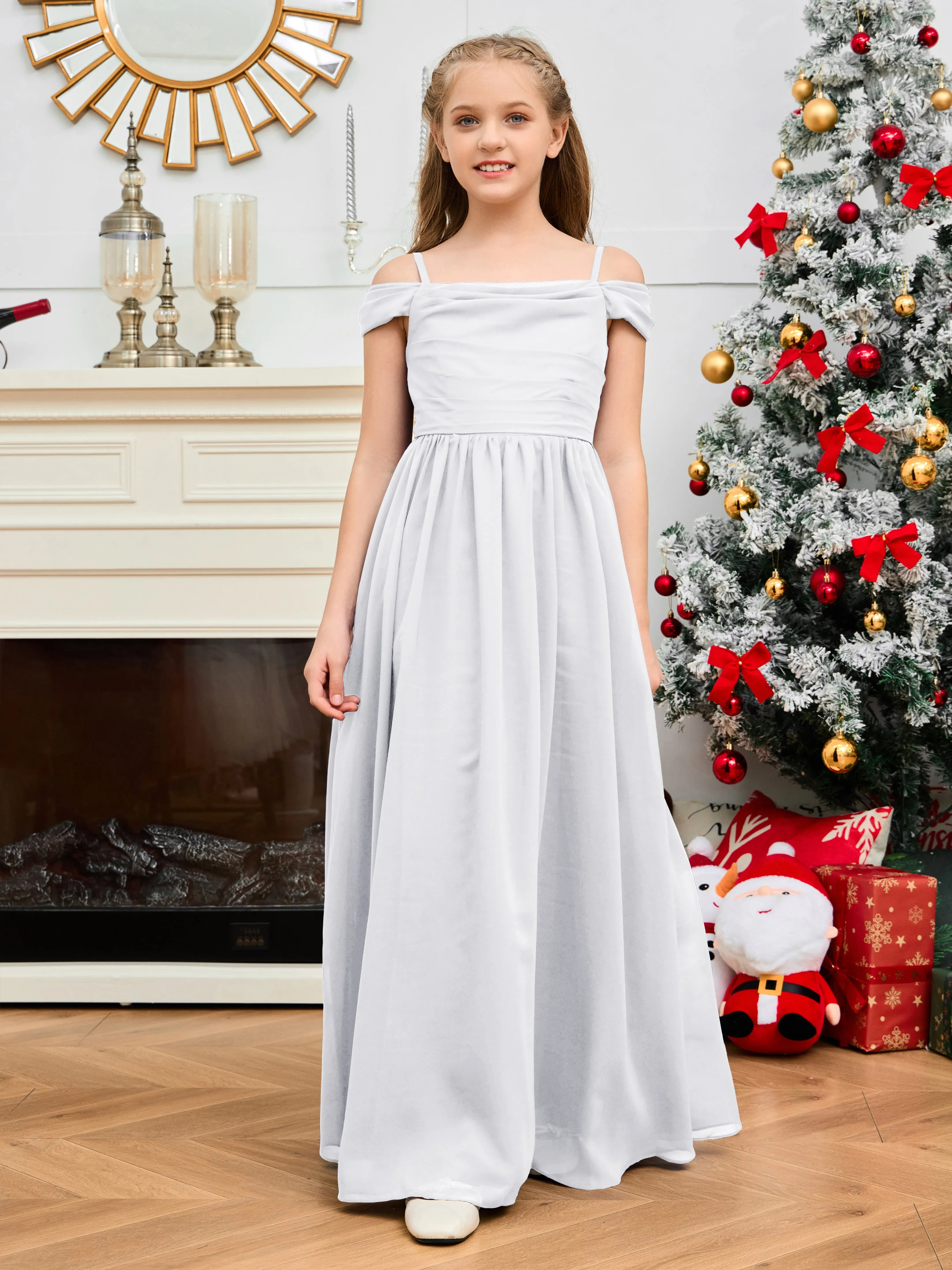 Junior Bridesmaid Chiffon Halterneck Backless Dress Magnifique