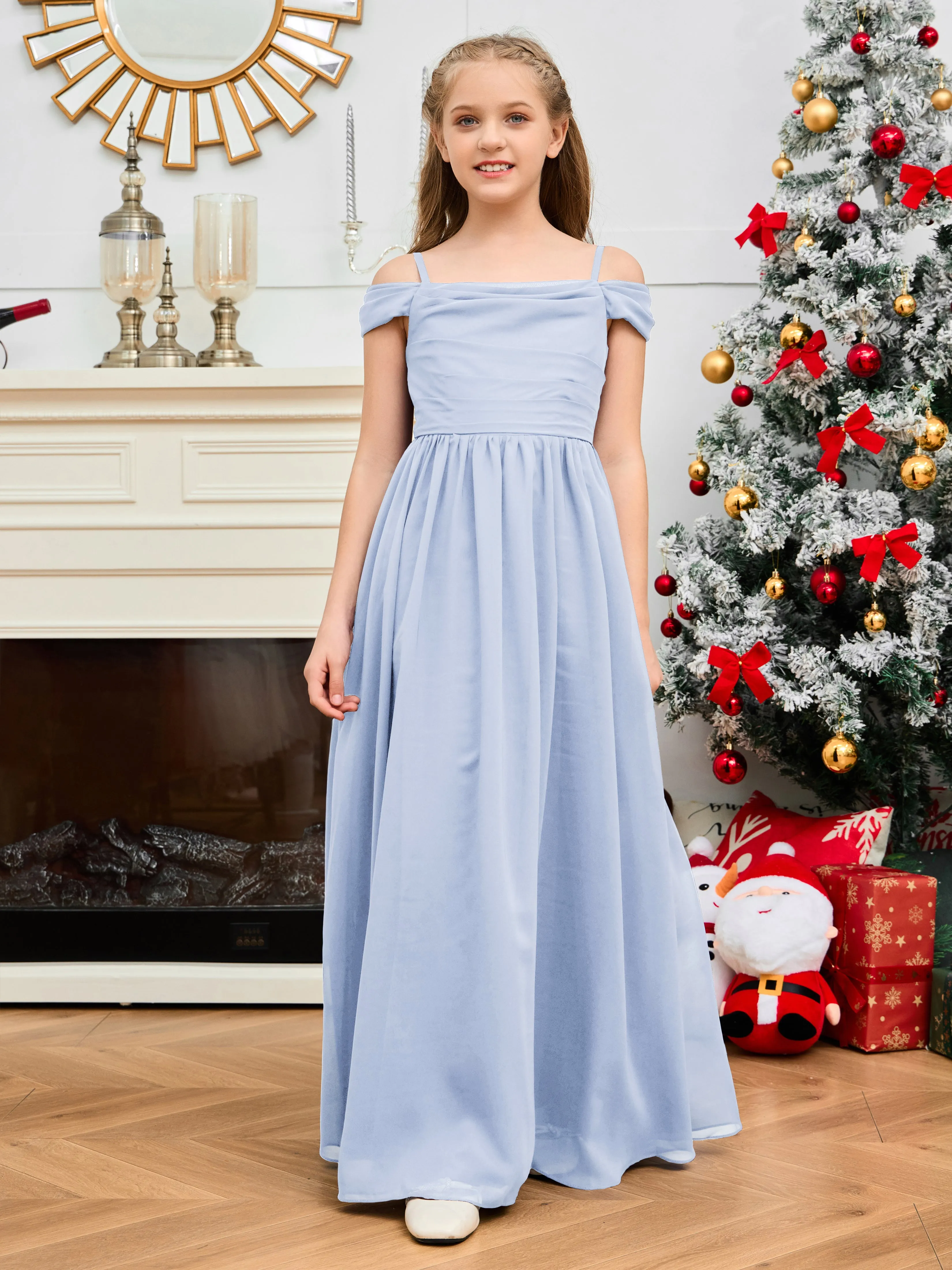 Junior Bridesmaid Chiffon Halterneck Backless Dress Magnifique