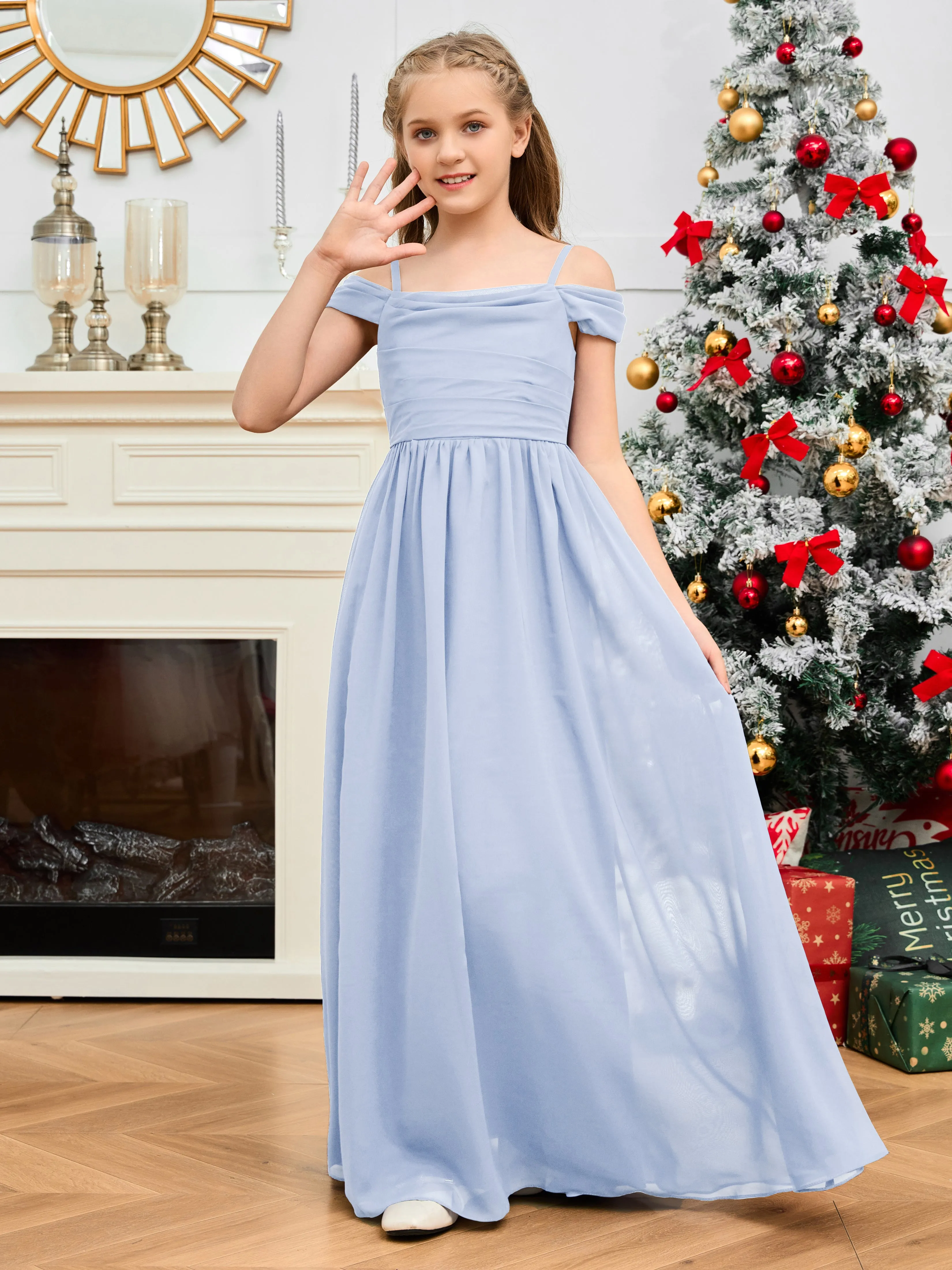 Junior Bridesmaid Chiffon Halterneck Backless Dress Magnifique