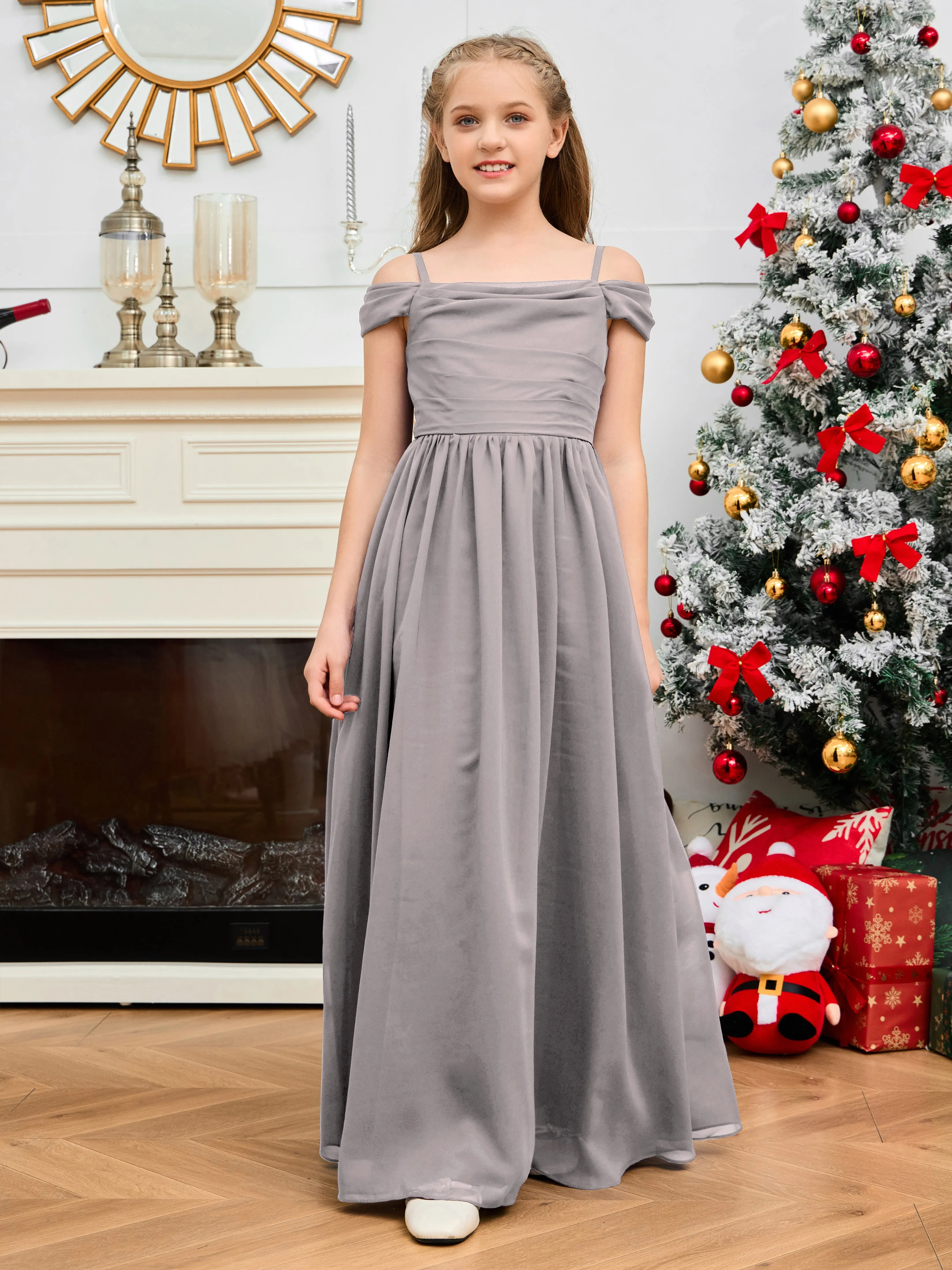 Junior Bridesmaid Chiffon Halterneck Backless Dress Magnifique