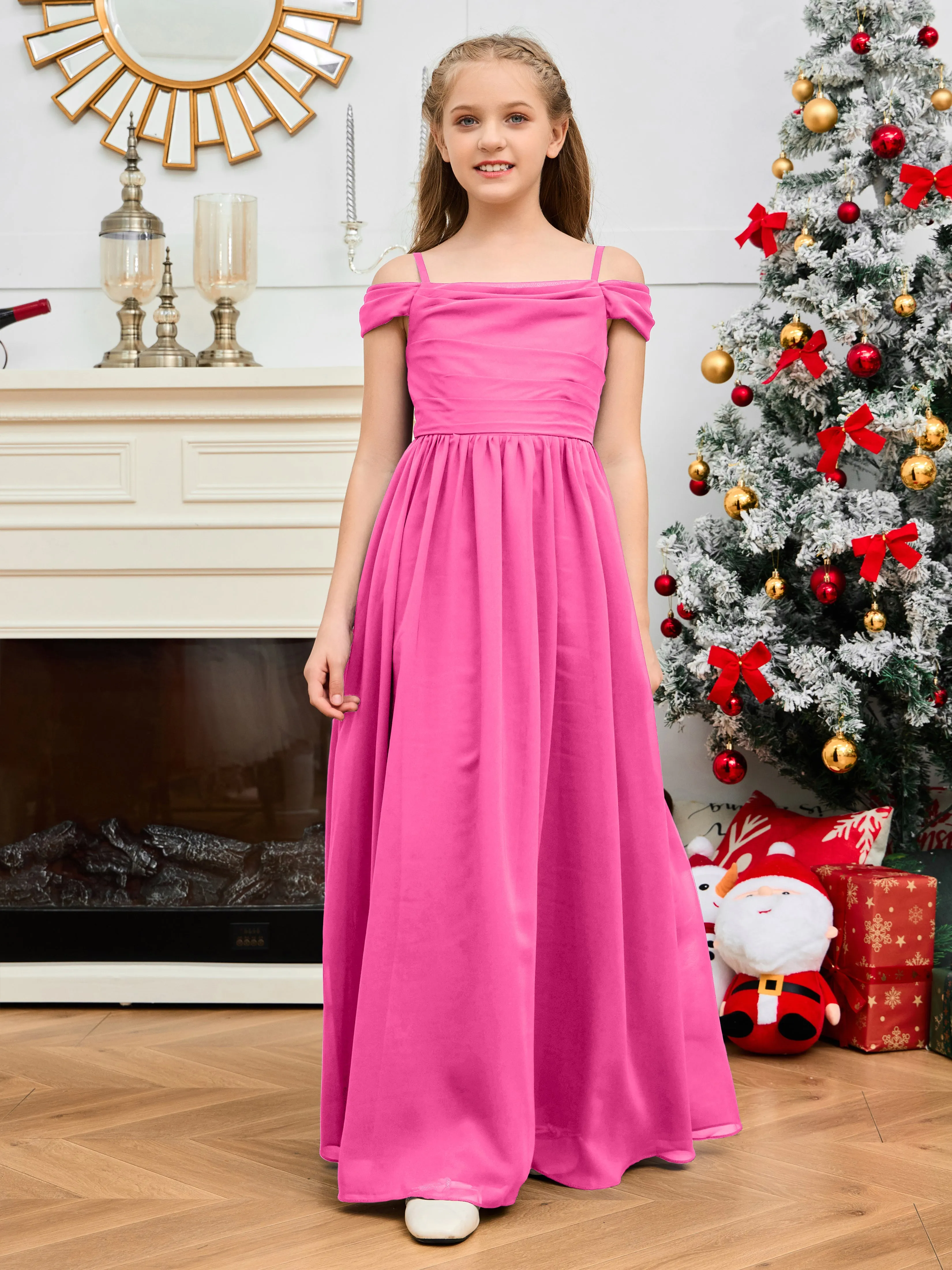 Junior Bridesmaid Chiffon Halterneck Backless Dress Magnifique