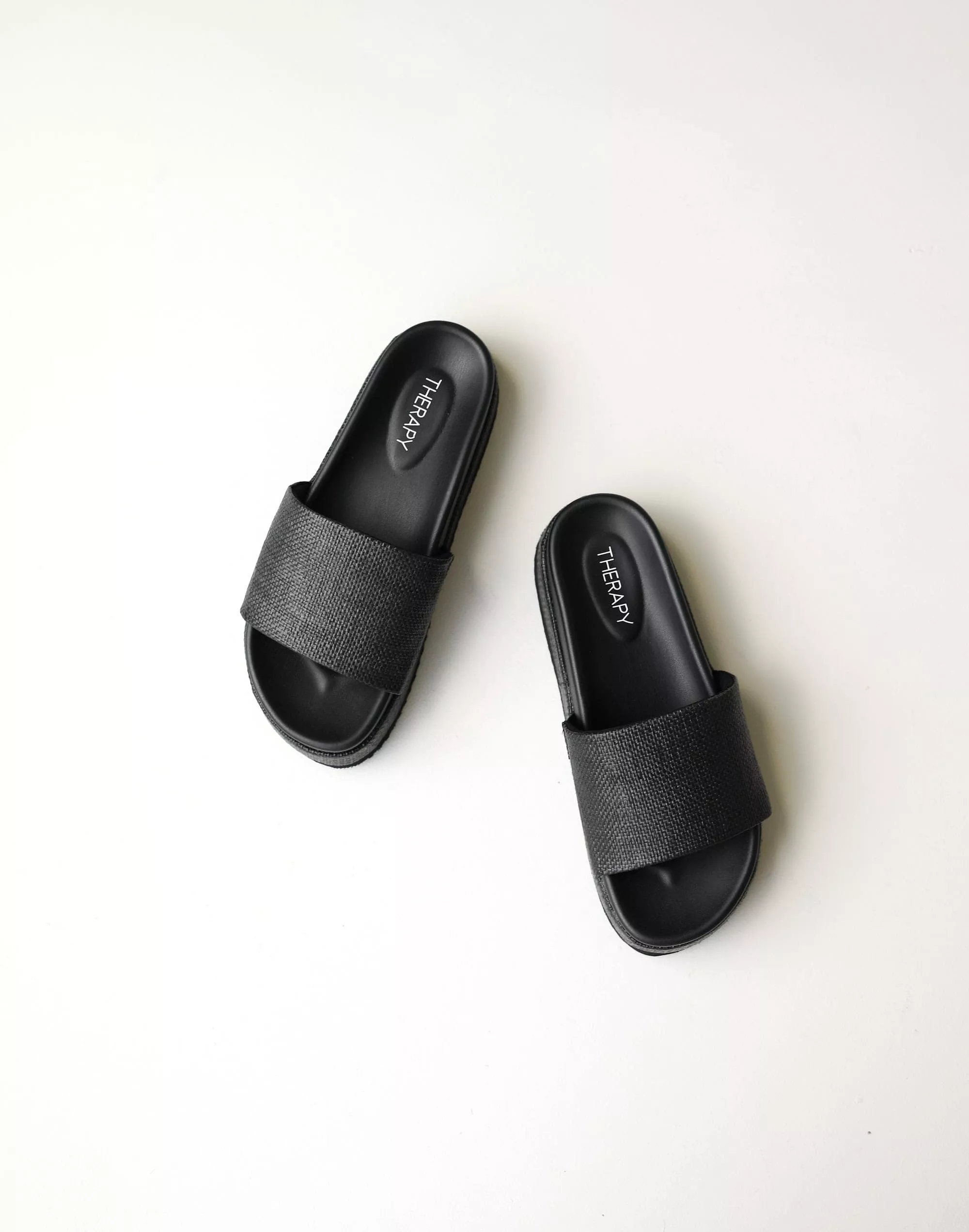 Mallorca Sandals - Therapy - Black Raffia