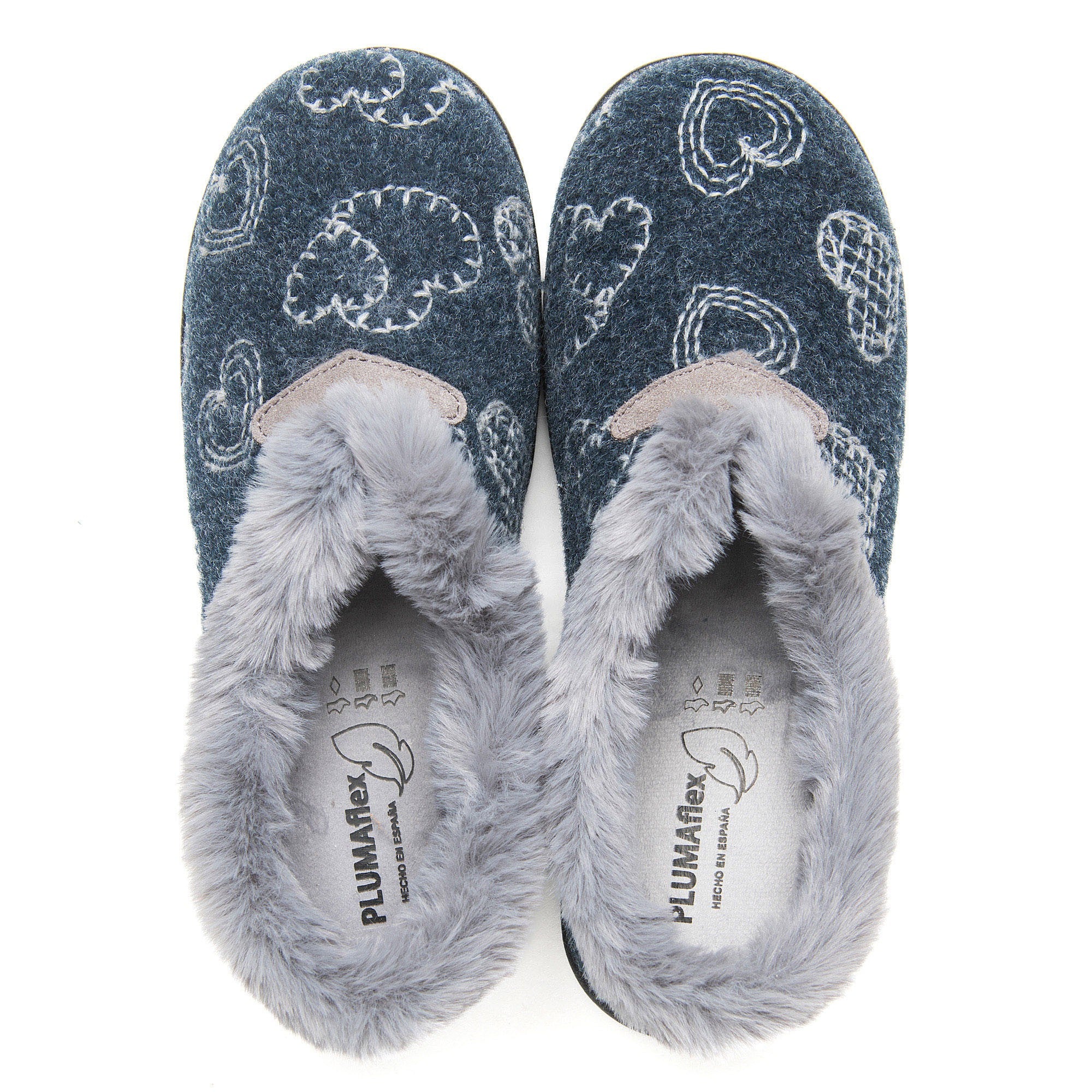 Marine Bedroom Slippers for Women - Plumaflex Memory Foam 12208