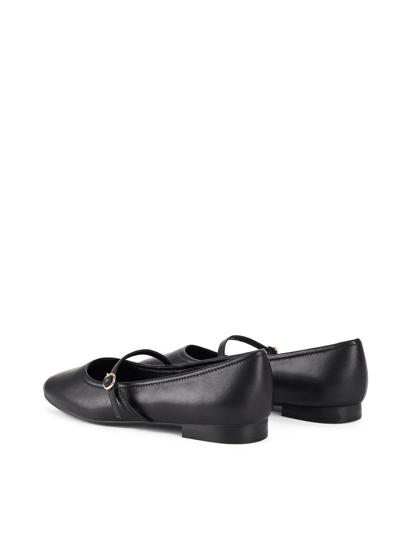 Mary Jane Ballet - Black Leather | Rey Footwear