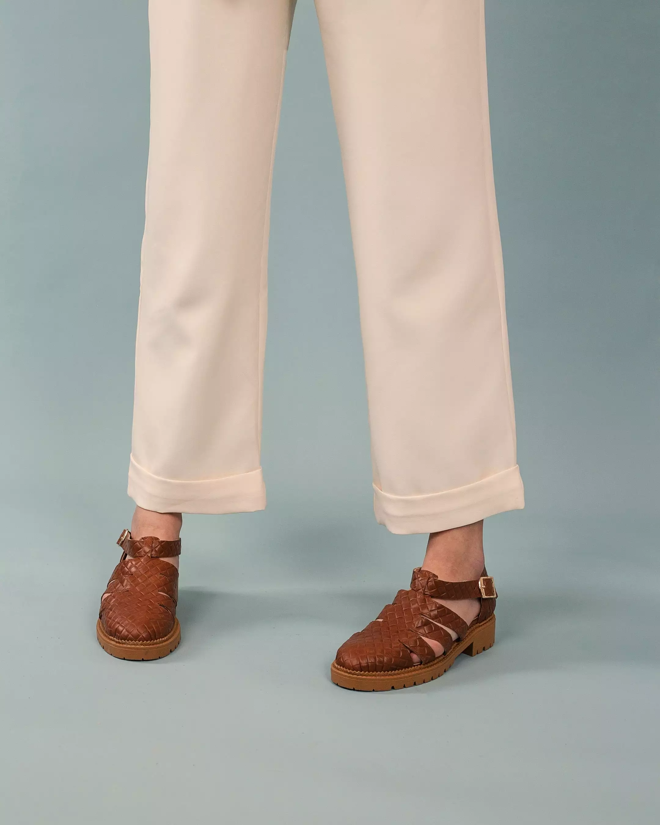 Matilda brown leather flats