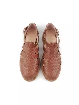 Matilda brown leather flats