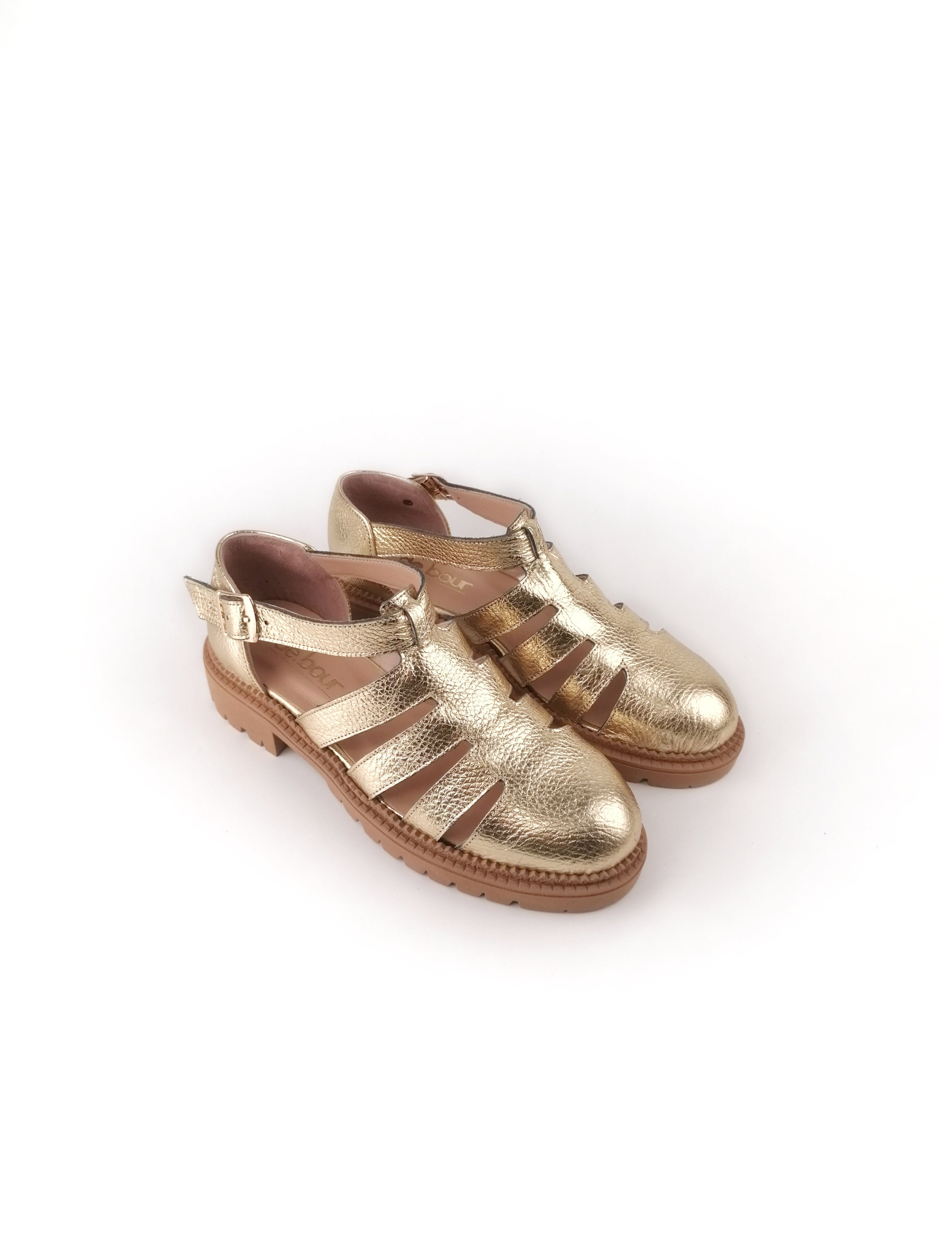 Matilda Gold Leather Rubber Flats - Search Result: Matilda Women's Gold Leather Rubber Flats