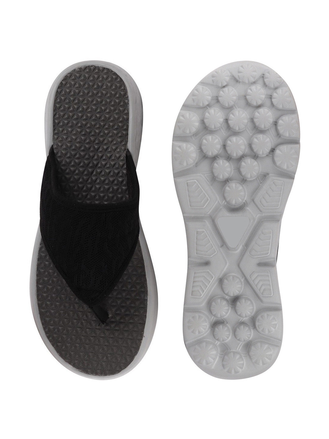 Men Casual Black Slip-On Flip-Flops