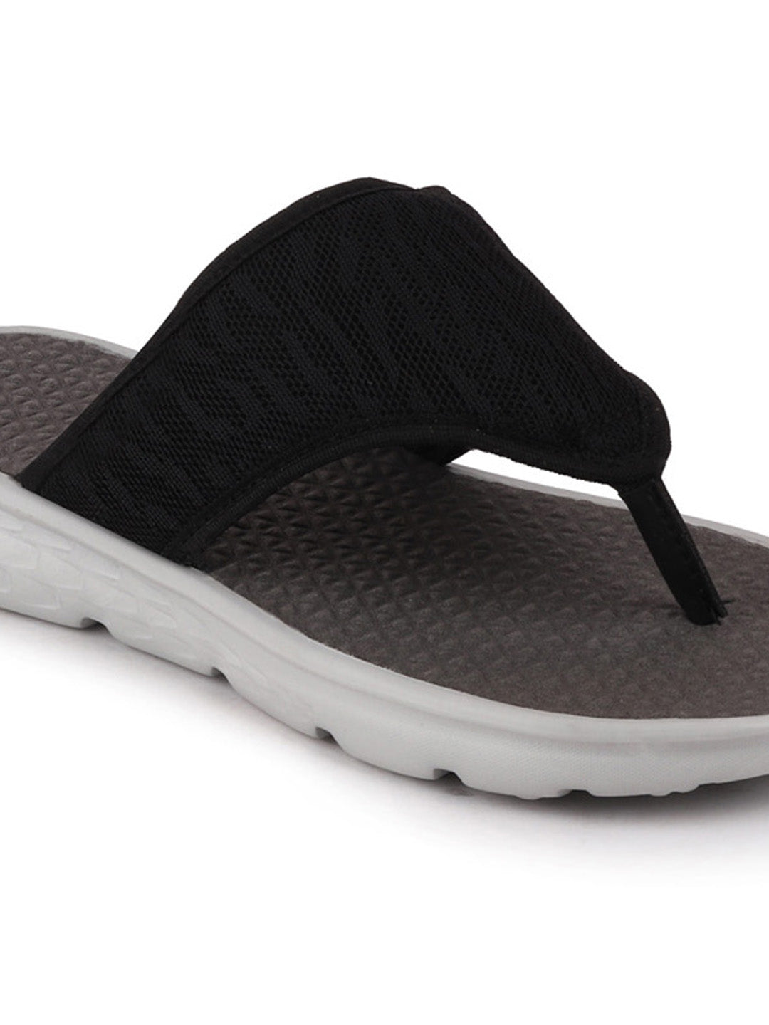 Men Casual Black Slip-On Flip-Flops