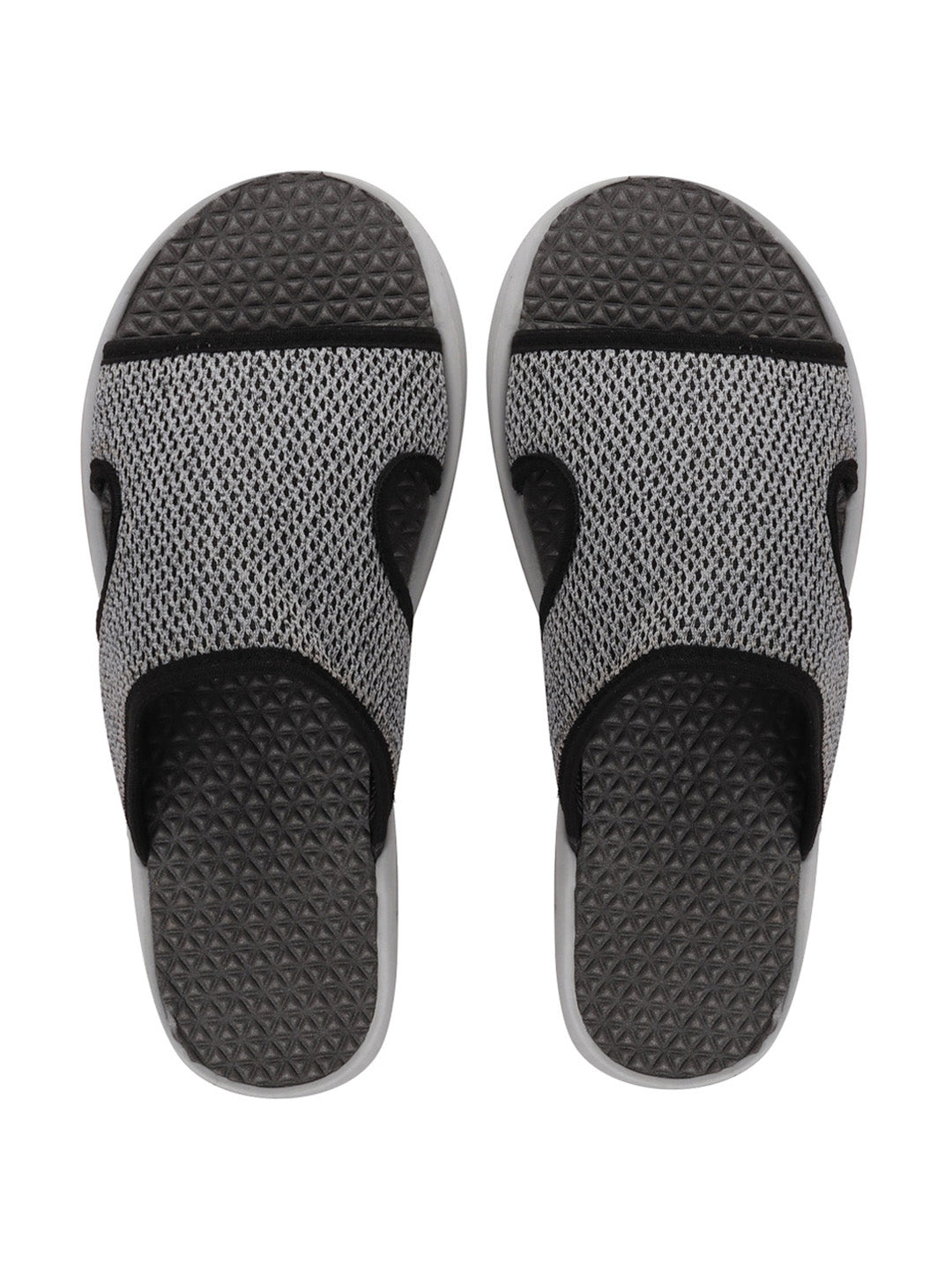 Men Gray Casual Slip-On Slider Flip Flops