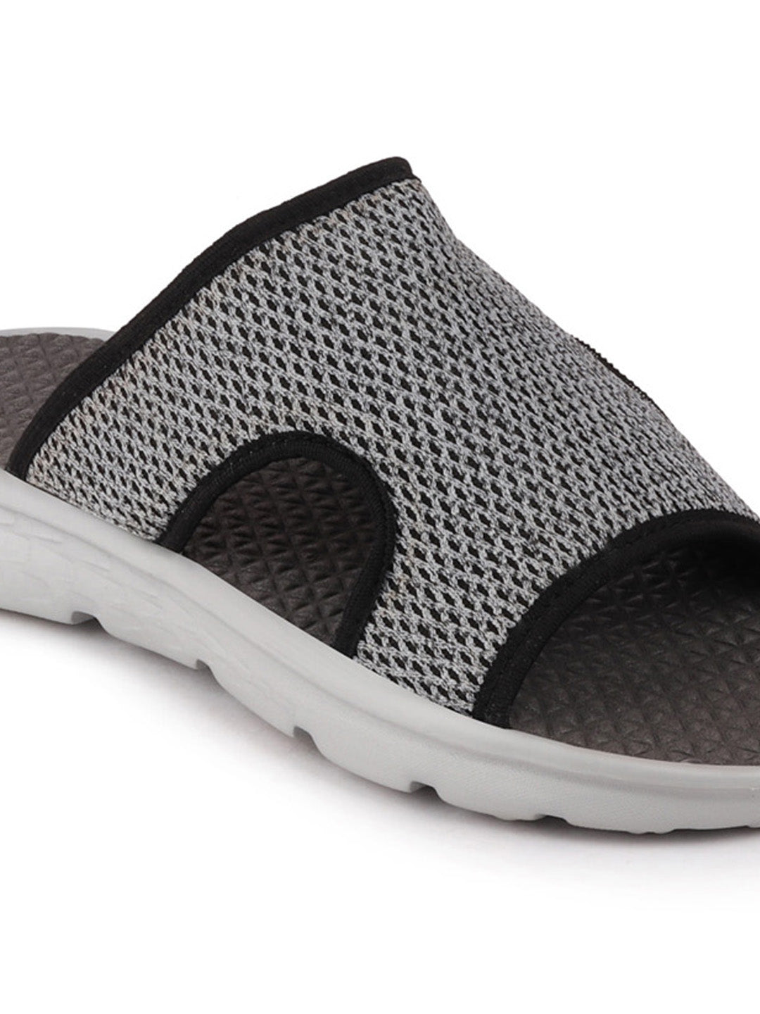 Men Gray Casual Slip-On Slider Flip Flops