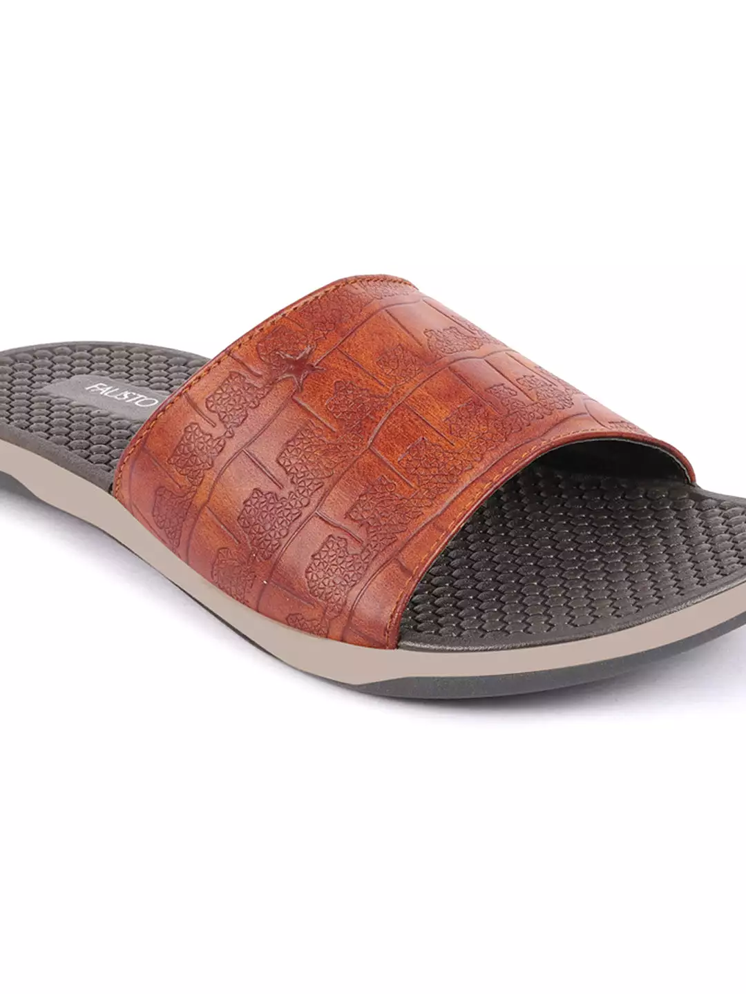 Men Tan Open Toe Lightweight Slip-On Slippers Flip-Flops - Google SEO Result