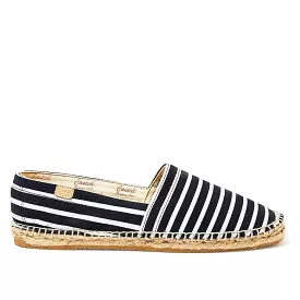 Menorcan sandal, striped leather, women, Paula 1493