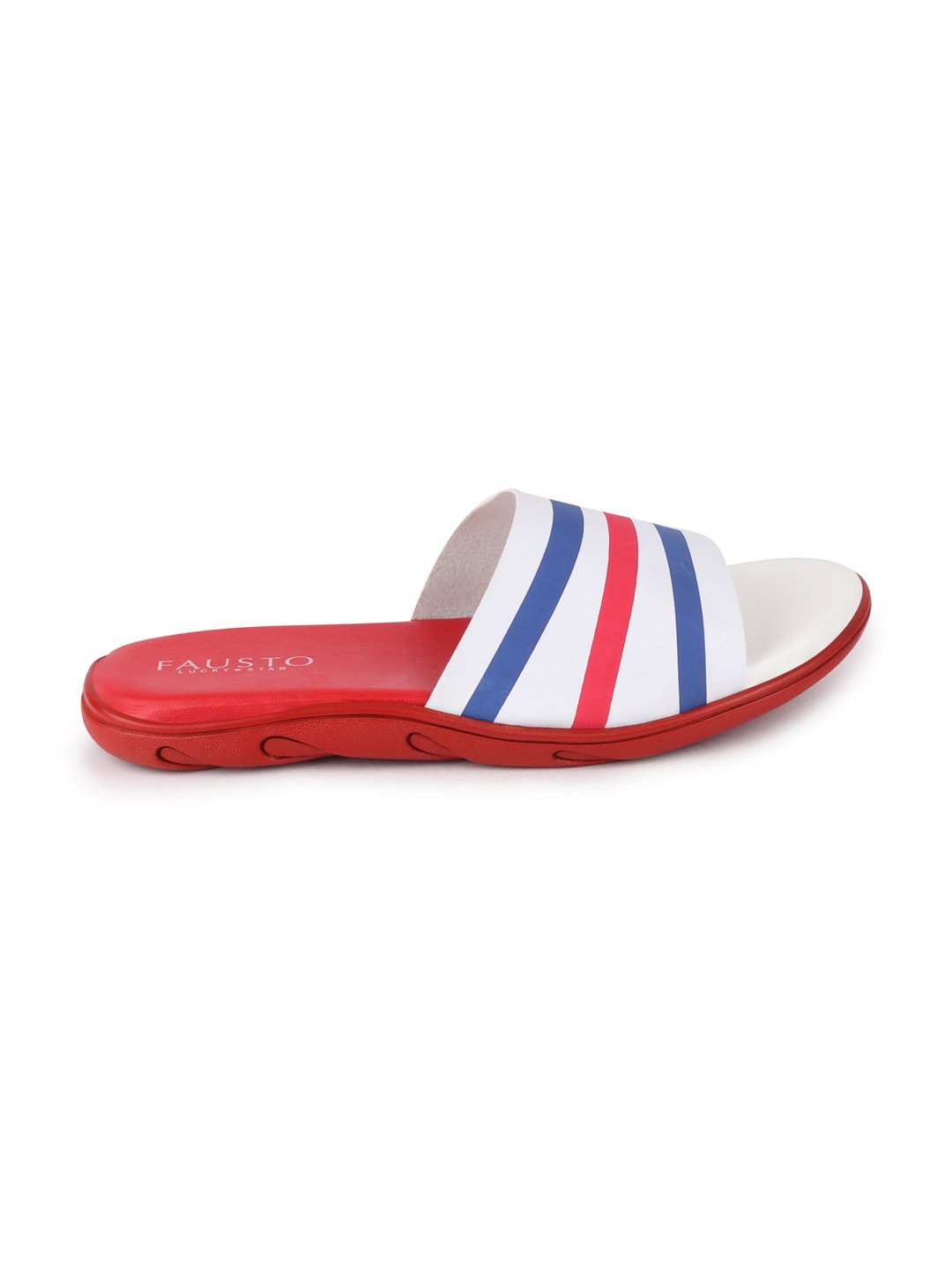 Men's Casual Slip-On Flip-Flops - Red/Blue