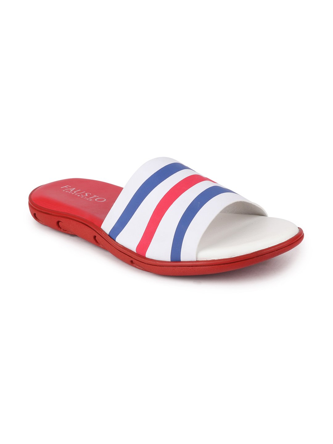 Men's Casual Slip-On Flip-Flops - Red/Blue