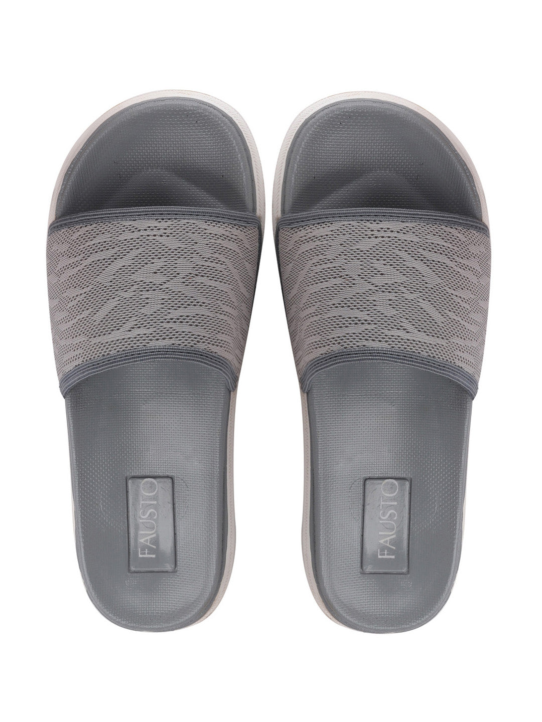 Men's Grey Slip-On Flip-Flops