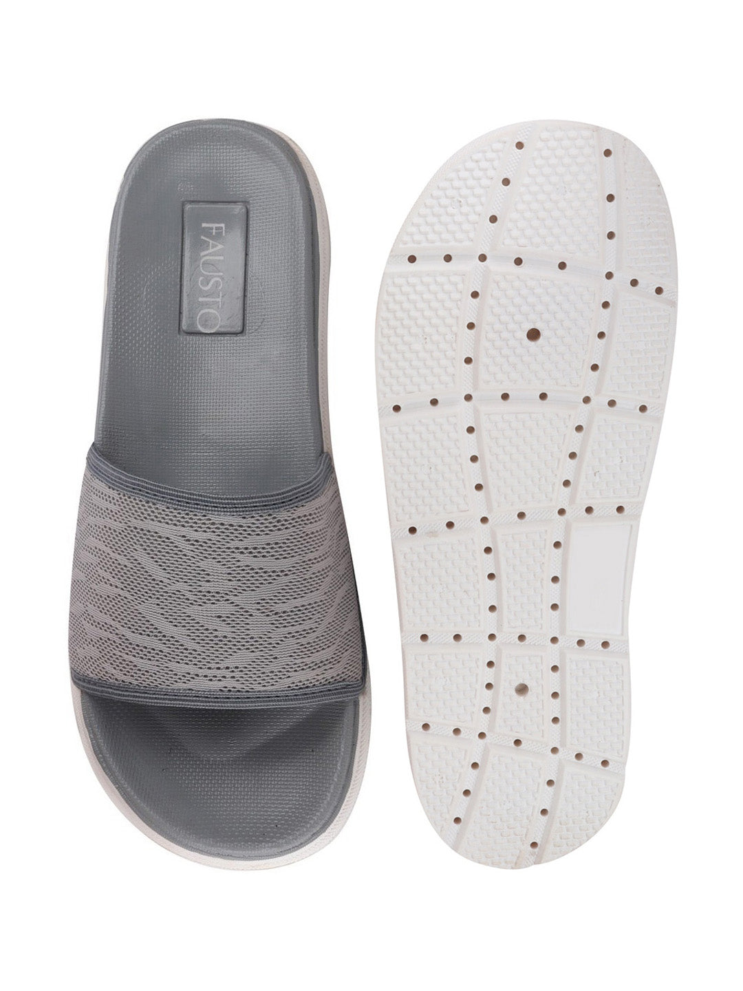 Men's Grey Slip-On Flip-Flops