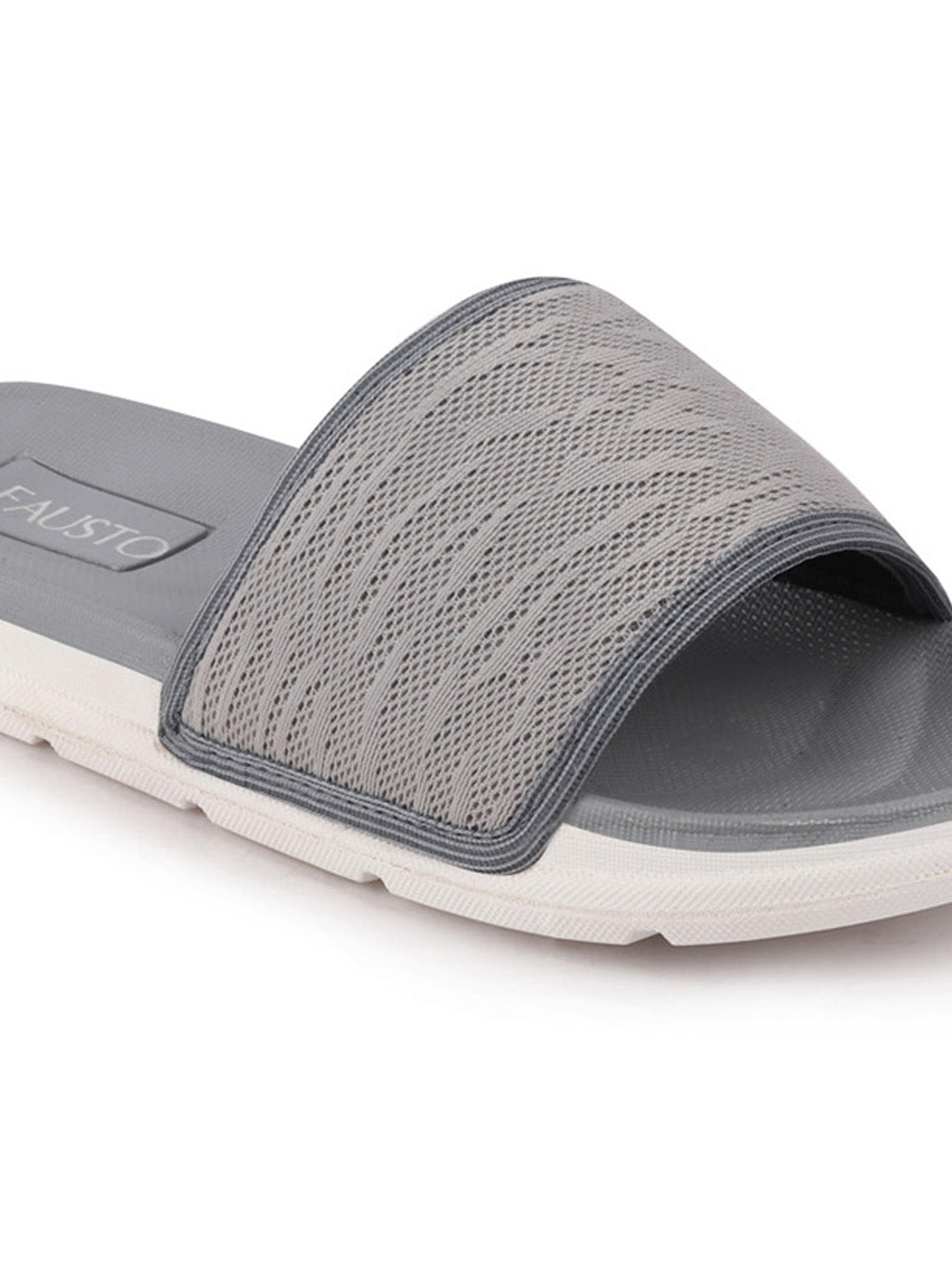 Men's Grey Slip-On Flip-Flops