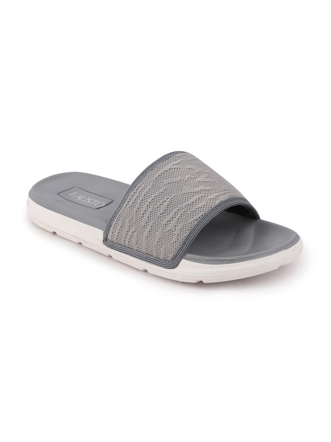 Men's Grey Slip-On Flip-Flops