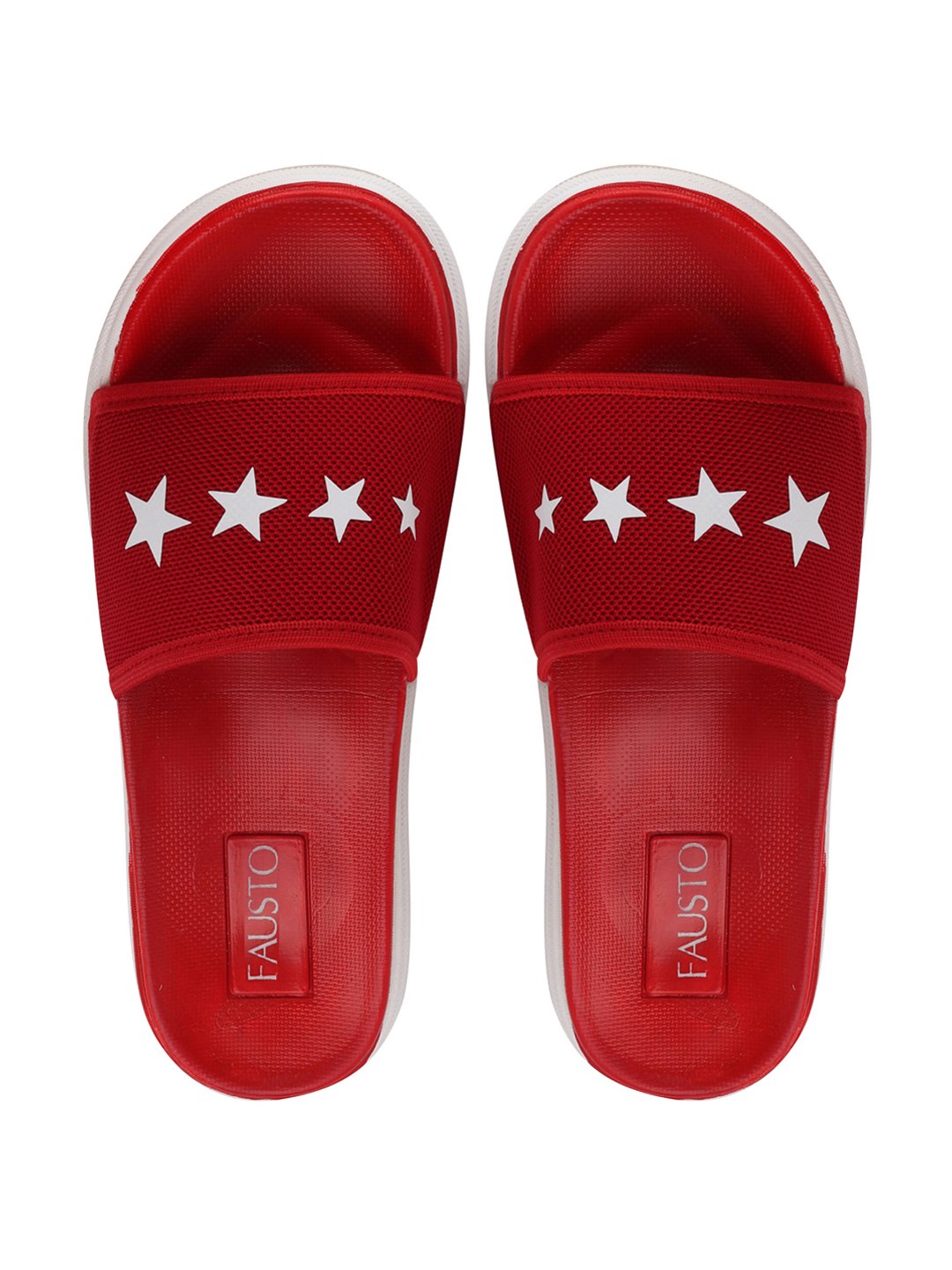 Men's Red Slip-On Flip-Flops