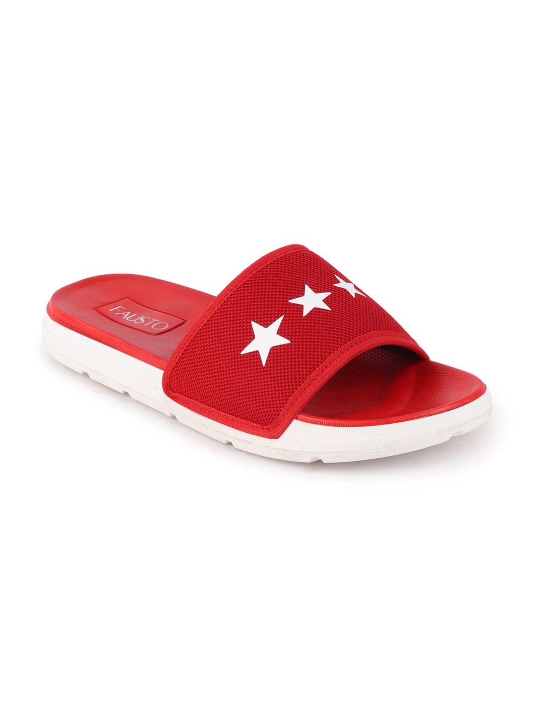 Men's Red Slip-On Flip-Flops