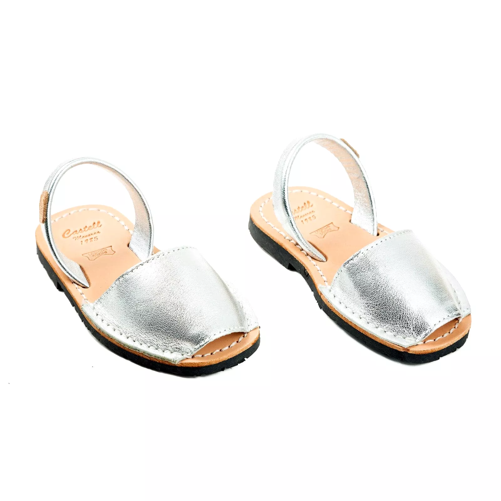 Metallic Leather Kids Menorcan Sandal - Iker 1097 Metallic