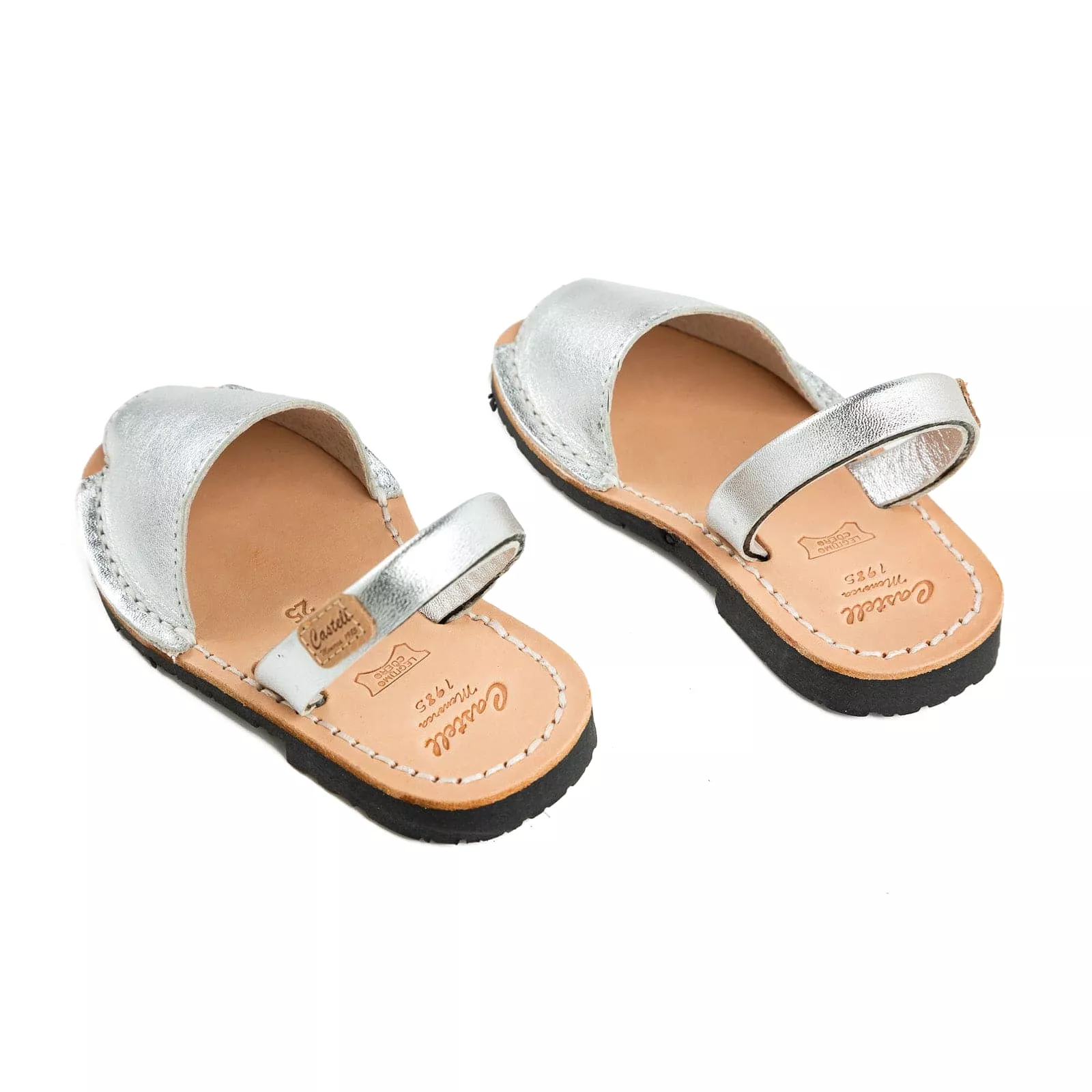 Metallic Leather Kids Menorcan Sandal - Iker 1097 Metallic