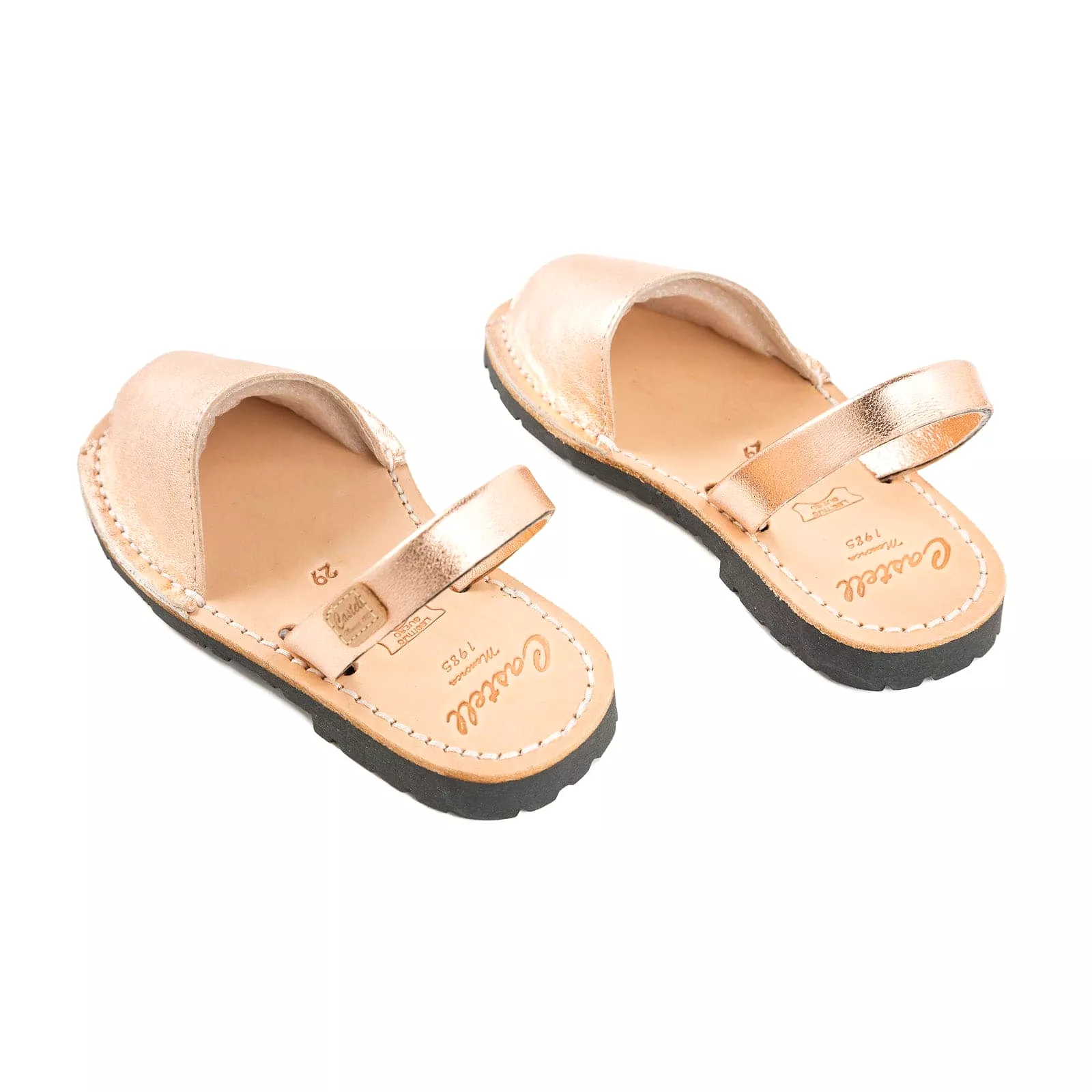 Metallic Leather Kids Menorcan Sandal - Iker 1097 Metallic