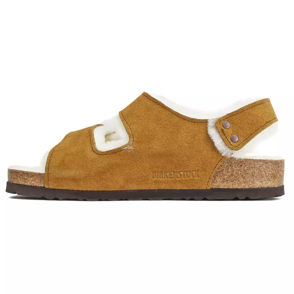 Milano Shearling Suede Sandals - Unisex Slingback