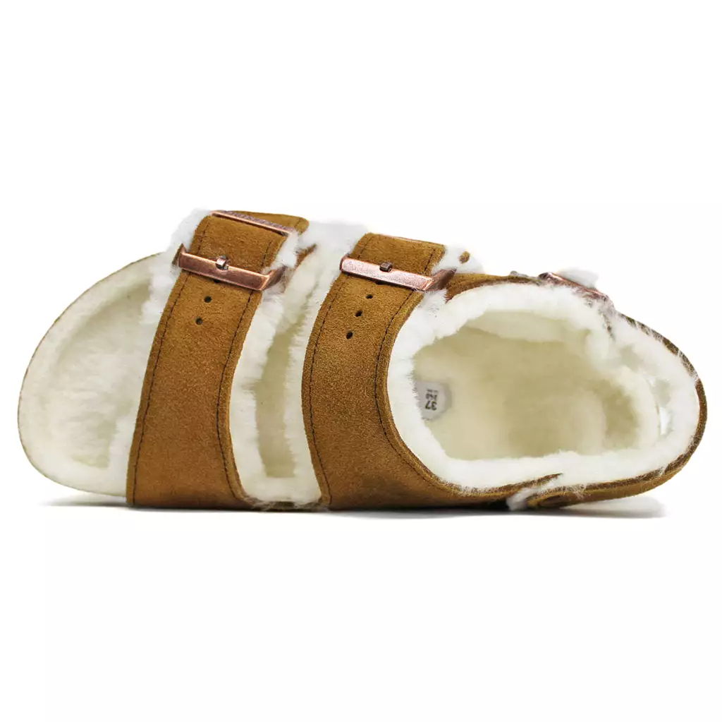 Milano Shearling Suede Sandals - Unisex Slingback