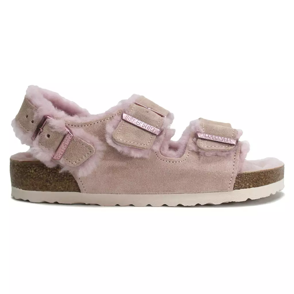 Milano Shearling Suede Sandals - Unisex Slingback