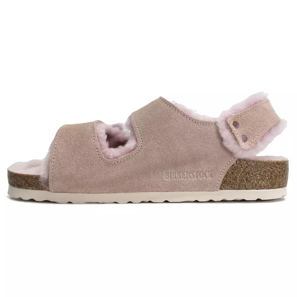 Milano Shearling Suede Sandals - Unisex Slingback