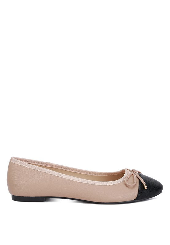 Minato Two Tone Ballet Flats - Affordable and Stylish Ballet Flats for Women